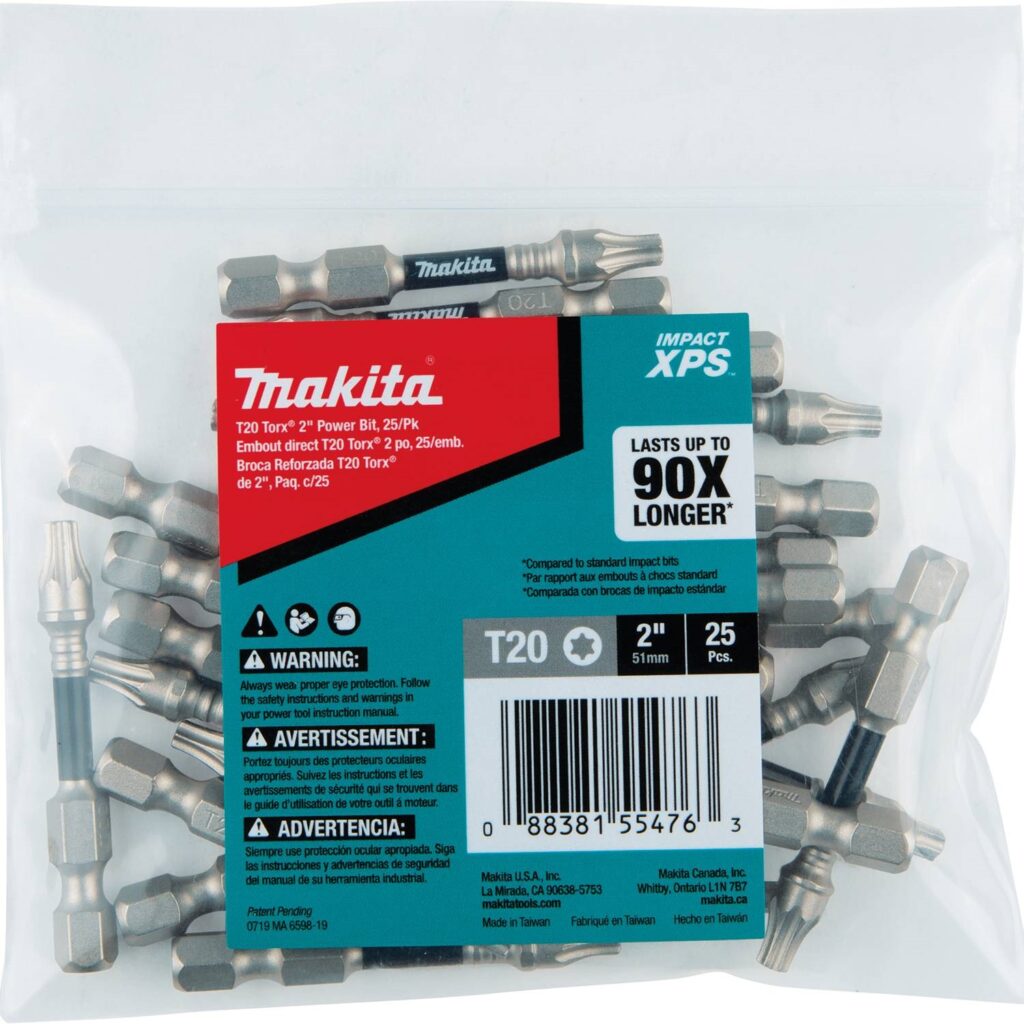 Makita Impact XPS Torx Bits, T20 X 2", 25 Pack Thread Source